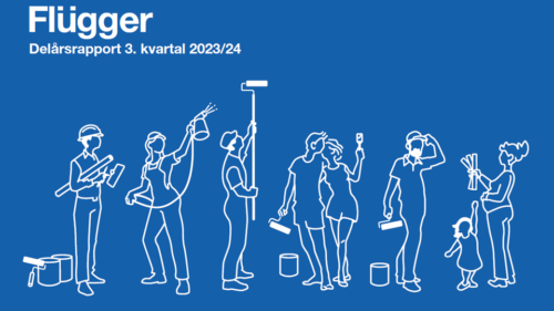 Forside af Flüggers delårsrapport 3. kvartal 2023/24